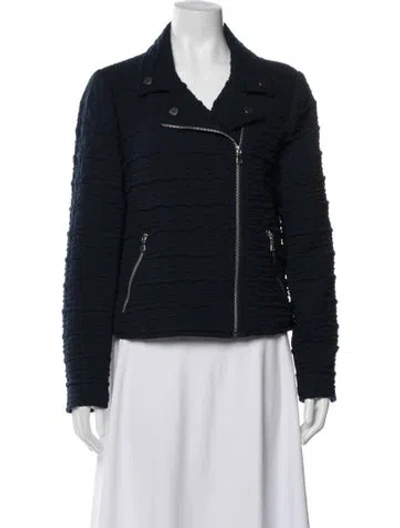 Pre-owned Rebecca Taylor Biker Jacket In Blue