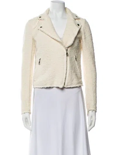 Pre-owned Rebecca Taylor Biker Jacket In Neutral