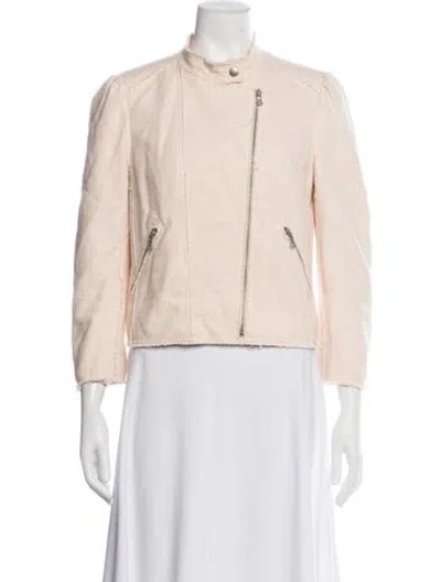 Pre-owned Rebecca Taylor Biker Jacket In Neutrals