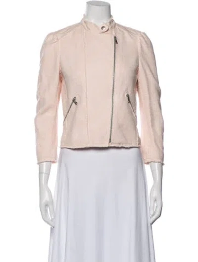 Pre-owned Rebecca Taylor Biker Jacket In Pink