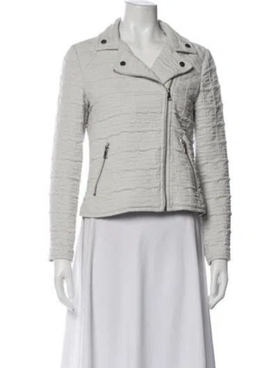 Pre-owned Rebecca Taylor Biker Jacket In White