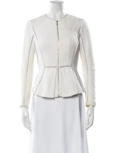 Pre-owned Rebecca Taylor Biker Jacket In White