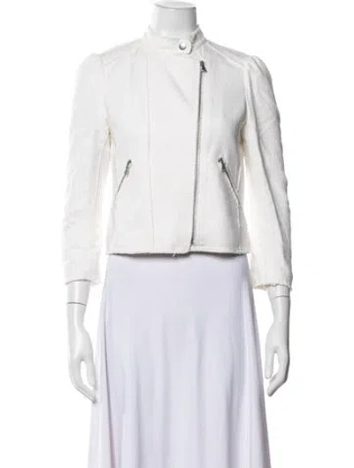 Pre-owned Rebecca Taylor Biker Jacket In White