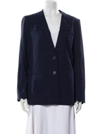 Pre-owned Rebecca Taylor Blazer In Blue