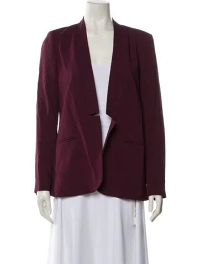 Pre-owned Rebecca Taylor Blazer In Burgundy