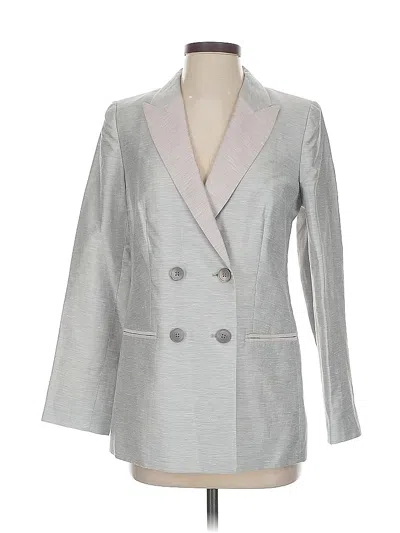 Pre-owned Rebecca Taylor Blazer Jacket In Silver