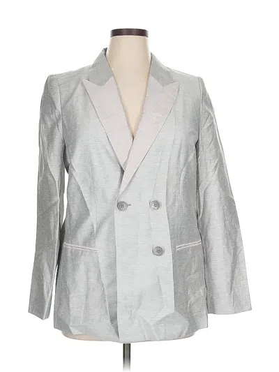 Pre-owned Rebecca Taylor Blazer Jacket In Silver