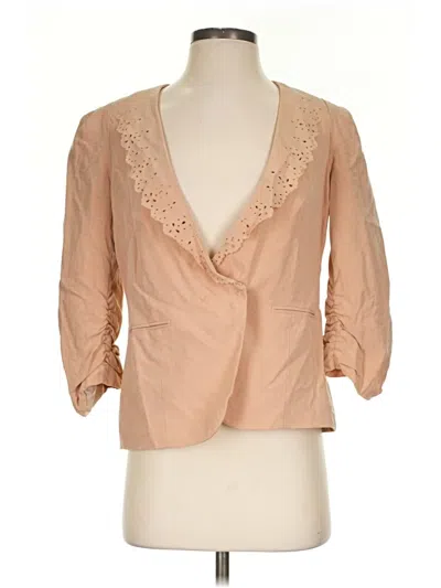 Pre-owned Rebecca Taylor Blazer Jacket In Tan
