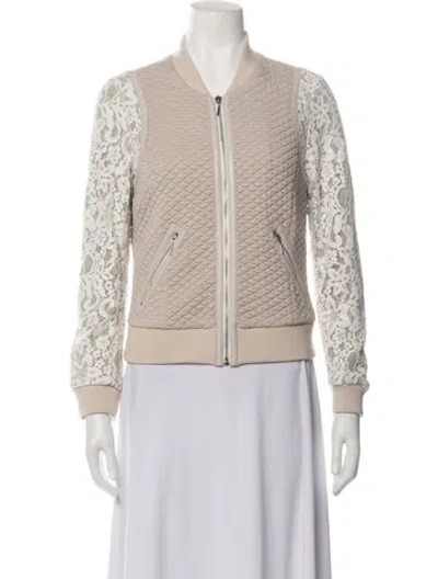 Pre-owned Rebecca Taylor Bomber Jacket In Neutrals
