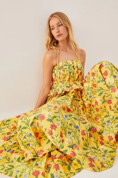 Rebecca Taylor Botanica Fleur Pleated Skirt