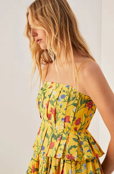 Rebecca Taylor Botanica Fleur Pleated Tank