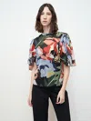 Rebecca Taylor Botanical Garden Mock Neck Blouse