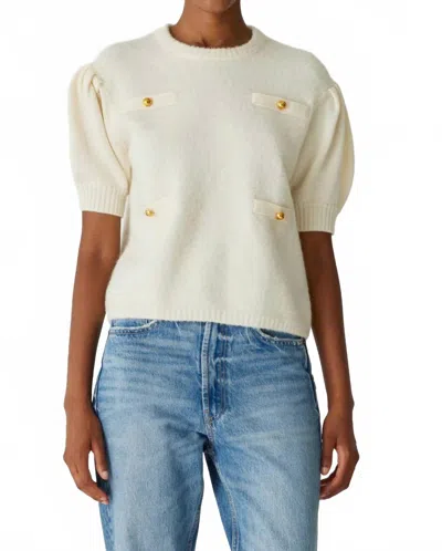 Rebecca Taylor Boucle Lady Pullover In Cream In White