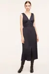 Rebecca Taylor Button Front Dress In Green