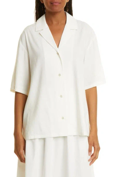 Rebecca Taylor Cabana Stretch-linen Shirt In Full Moon