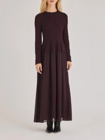 Rebecca Taylor Calla Dress In Raisin