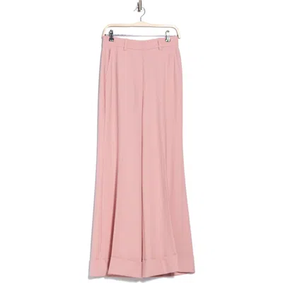 Rebecca Taylor Calvary Twill Wide Leg Pants In Calamine Pink