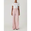 Rebecca Taylor Calvary Twill Wide Leg Trouser In Calamine Pink