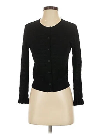 Pre-owned Rebecca Taylor Cardigan Sweater In Black