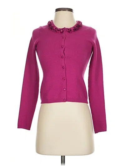 Pre-owned Rebecca Taylor Cardigan Sweater In Purple