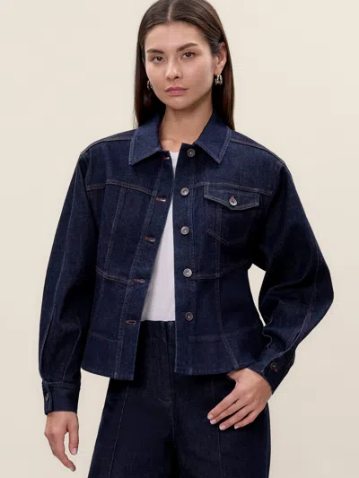 Rebecca Taylor Carmen Denim Jacket In Black