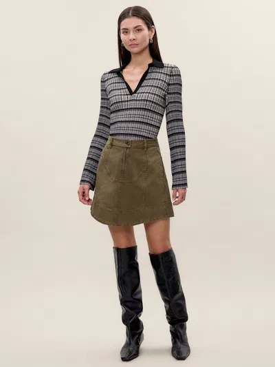 Rebecca Taylor Carmen Garment Dyed Skirt In Multi