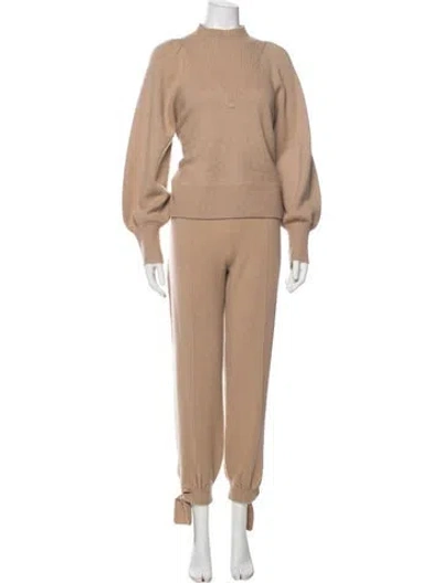 Pre-owned Rebecca Taylor Cashmere Pant Set W/ Tags In Neutral