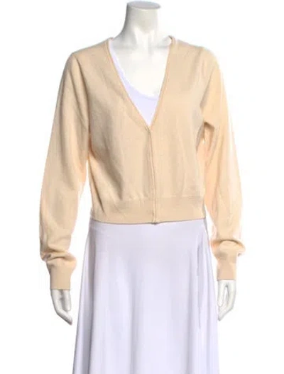 Pre-owned Rebecca Taylor Cashmere V-neck Sweater In Neutral
