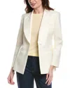 Rebecca Taylor Cavalry Twill Wool & Silk-blend Blazer In White