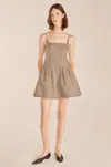 Rebecca Taylor Check Romper In Brown
