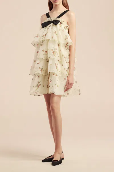 Rebecca Taylor Cherry Tiered Organza Dress In Multi
