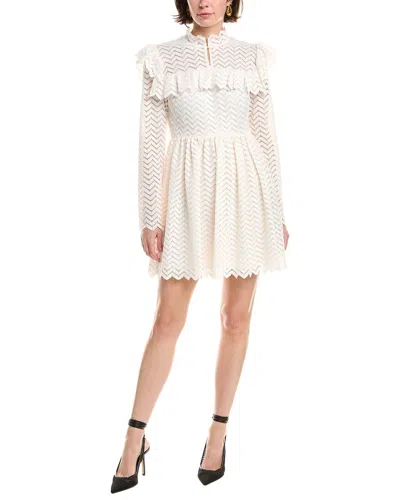 REBECCA TAYLOR CHEVRON LACE MINI DRESS