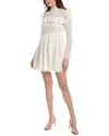Rebecca Taylor Chevron Lace Mini Dress In White