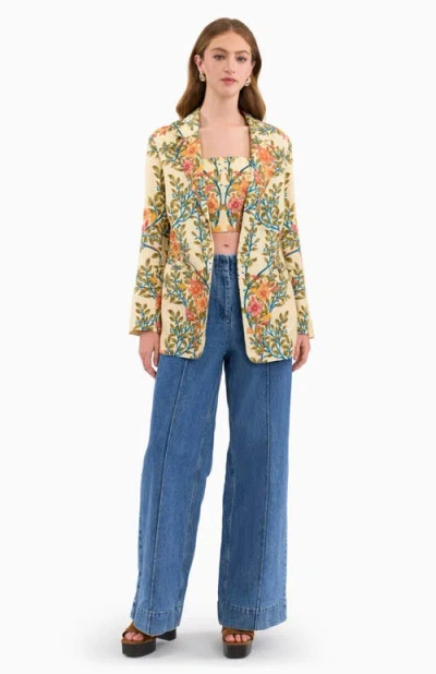 Rebecca Taylor Cleo Printed Blazer In Multi