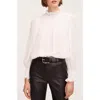 Rebecca Taylor Clip Dot Blouse In Snow