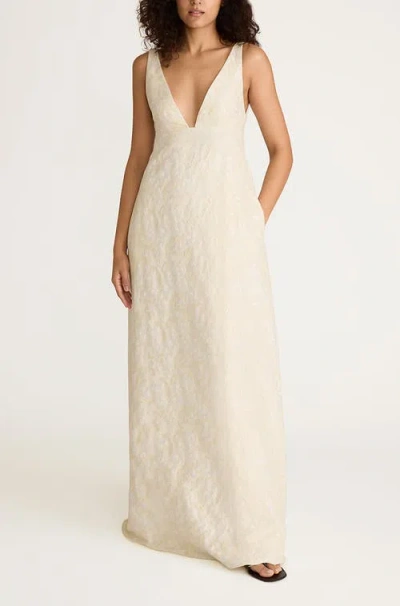 Rebecca Taylor Cloque Dress In Winter White