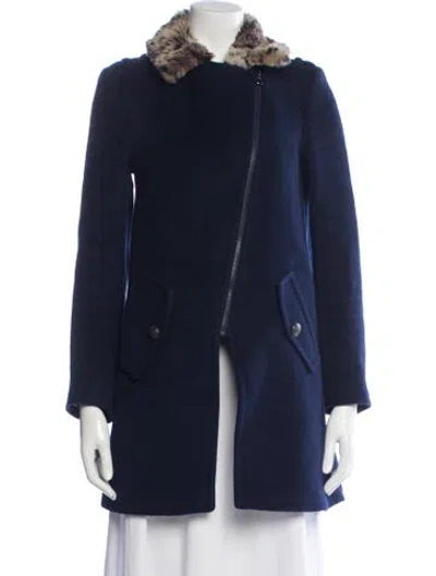 Pre-owned Rebecca Taylor Coat In Blue