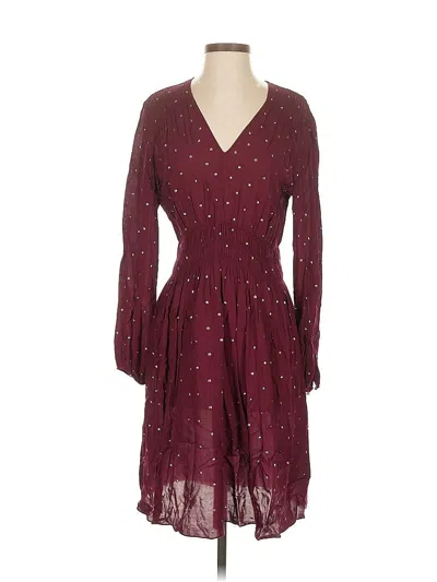 Pre-owned Rebecca Taylor Cocktail Dress In Burgundy