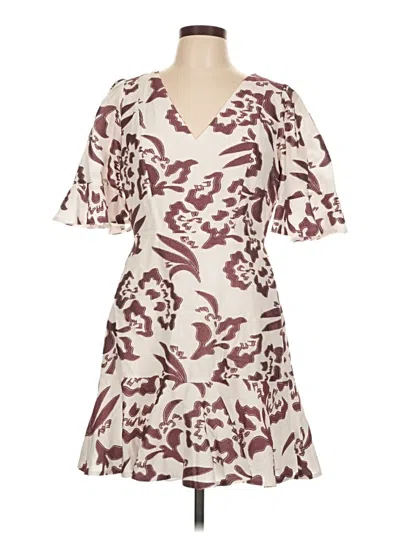 Pre-owned Rebecca Taylor Cocktail Dress In Burgundy