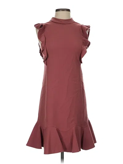 Pre-owned Rebecca Taylor Cocktail Dress In Burgundy