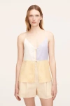 Rebecca Taylor Colorblocked Twill Camisole In Colorblock Sorbet Combo