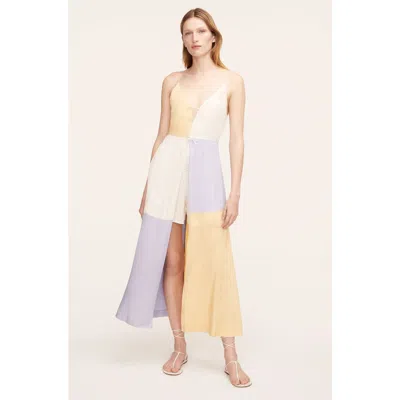 Rebecca Taylor Color Blocked Sleeveless Twill Dress In Colorblock