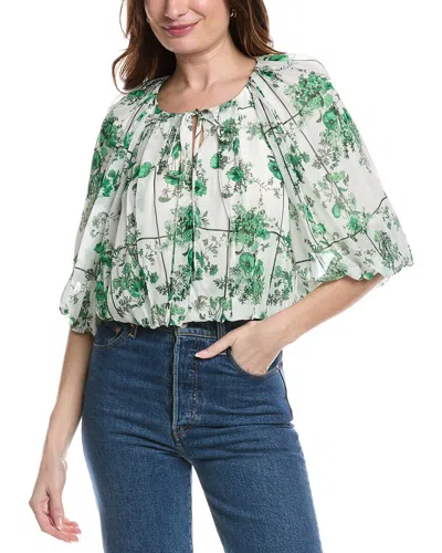 Rebecca Taylor Conservatory Fleur Bubble Top In White