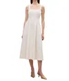 Rebecca Taylor Cora Denim Dress In Eggshell White In Neutral