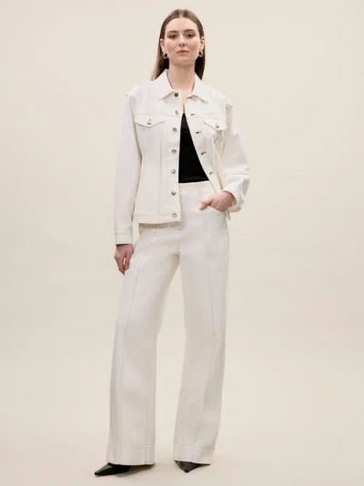 Rebecca Taylor Cora Denim Pants In Eggshell Wash