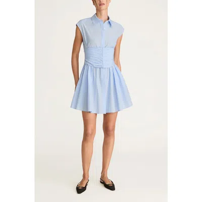 Rebecca Taylor Corseted Mini Dress In Oxford