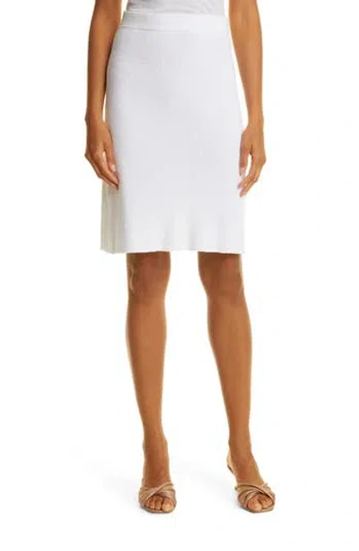 Rebecca Taylor Cotton Blend Bouclé Skirt In White