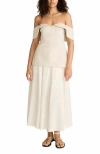 Rebecca Taylor Cotton Sateen Draped Shoulder Romper