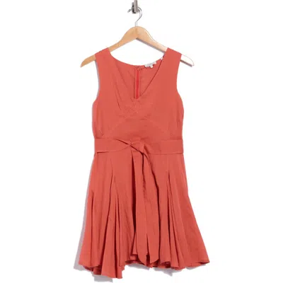 Rebecca Taylor Cotton Voile Godet Dress In Orange