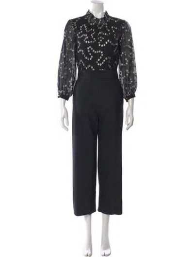 Pre-owned Rebecca Taylor Cowl Neck Jumpsuit In Black